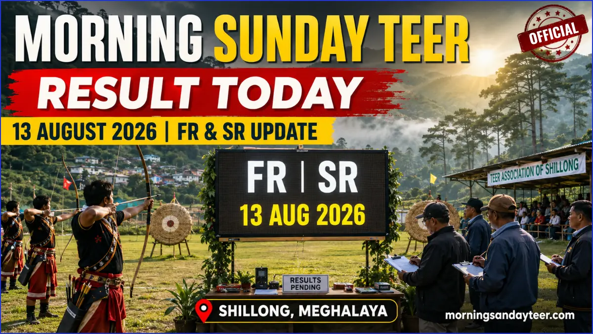 Morning Sunday Teer Result Today 13 August 2026: Check Official FR SR Result Update